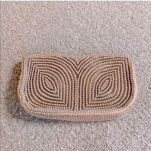 Champagne beaded evening bag